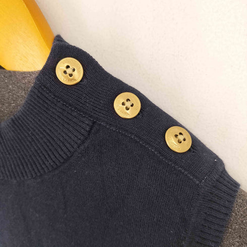 バーバリーブルーレーベル BURBERRY BLUE LABEL ロゴ刺繍 ニットベスト レディース 38