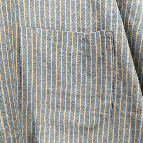 ジャーナルスタンダードレリューム JOURNAL STANDARD relume アーミーツイル ストライプ開襟シャツ メンズ JPN:L