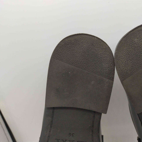 ザラ ZARA FAUX PATENT LEATHER PENNY LOAFERS スクエアトゥ エナメル ローファー レディース EUR:36