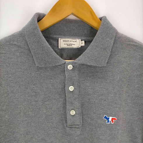 メゾンキツネ MAISON KITSUNE TRICOLORFOXPATCH トリコロール ポロシャツ メンズ JPN:XS