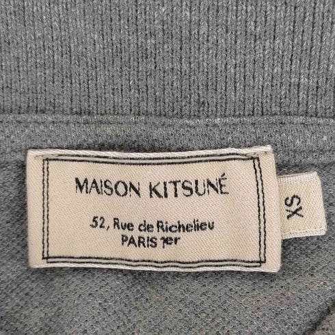 メゾンキツネ MAISON KITSUNE TRICOLORFOXPATCH トリコロール ポロシャツ メンズ JPN:XS