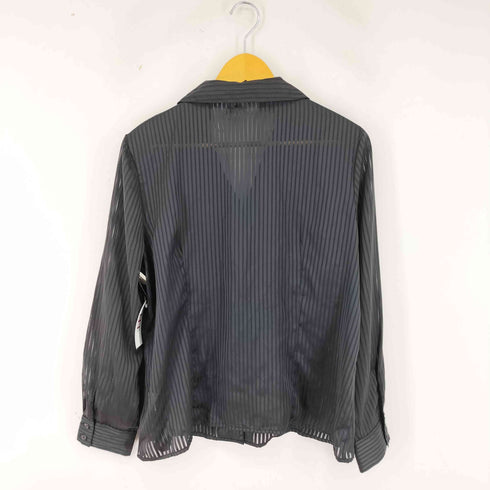 ジャクリーンスミス JACLYN SMITH 開襟 シアーシャツ ストライプ レディース import:XL