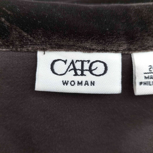CATO ベロア切替 テーラードジャケット レディース 24W