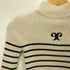 エモダ EMODA HIGH NECK CROP LOGO KNIT ハイネック クロップ ロゴ ニット レディース FREE