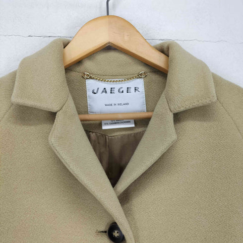 イエーガー JAEGER ウールアンゴラカシミヤステンカラーコート レディース US:10