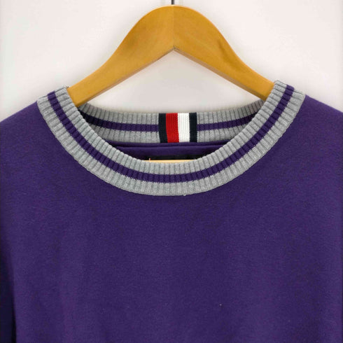 トミーヒルフィガー TOMMY HILFIGER 袖ロゴ刺繍 クルーネックコットンニット メンズ JPN:XL