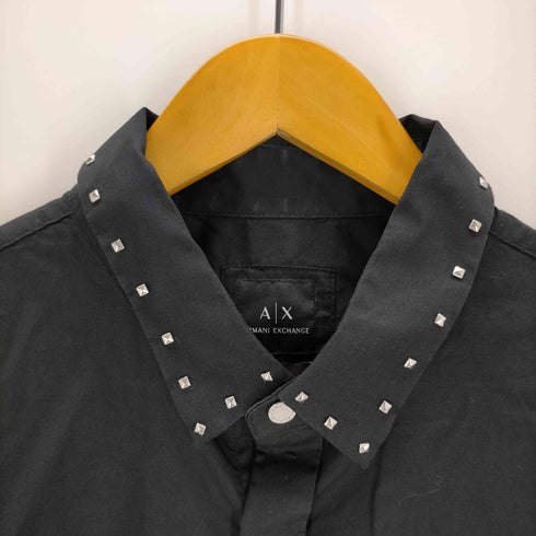 アルマーニエクスチェンジ ARMANI EXCHANGE スタッズ襟 比翼シャツ メンズ JPN:L