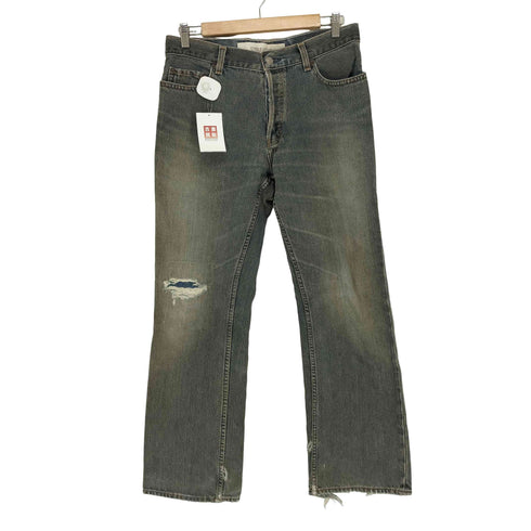 ギャップ Gap STRAIGHT FIT ブラックダメージデニム メンズ 33×30
