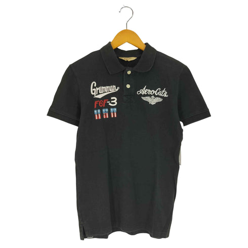 アヴィレックス AVIREX AERO CATS S/S POLO SHIRT エアロキャッツ ポロシャツ メンズ import:M