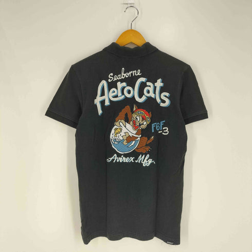 アヴィレックス AVIREX AERO CATS S/S POLO SHIRT エアロキャッツ ポロシャツ メンズ import:M