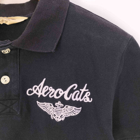 アヴィレックス AVIREX AERO CATS S/S POLO SHIRT エアロキャッツ ポロシャツ メンズ import:M