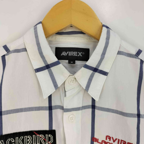 アヴィレックス AVIREX EMBROIDERY SHIRT BLACK BIRD チェック 刺繍シャツ ブラックバード メンズ import:M