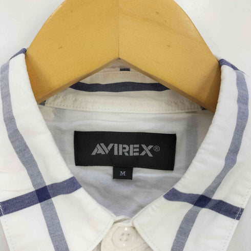 アヴィレックス AVIREX EMBROIDERY SHIRT BLACK BIRD チェック 刺繍シャツ ブラックバード メンズ import:M