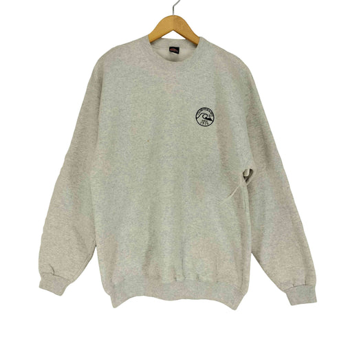 クイックシルバー Quiksilver 90-00s フロントロゴ刺繍クルーネックスウェット メンズ JPN:L