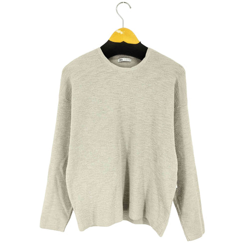 ザラ ZARA RUSTIC STRUCTURED SWEATER メンズ import:M