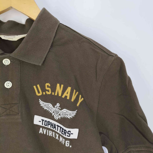 アヴィレックス AVIREX SUPERSONIC S/S EMBROIDERY POLOSHIRT スーパーソニック刺繍 ポロシャツ メンズ import:M