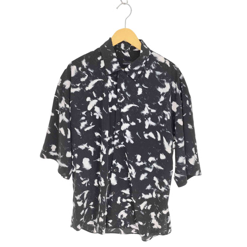 ラッドミュージシャン LAD MUSICIAN 18SS DECHINE BIG S/S SHIRT INKJET FEATHER デシン ビッグ ショートスリーブ シャツ フェザー 総柄 メンズ JPN:44