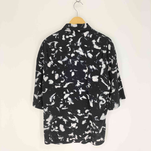 ラッドミュージシャン LAD MUSICIAN 18SS DECHINE BIG S/S SHIRT INKJET FEATHER デシン ビッグ ショートスリーブ シャツ フェザー 総柄 メンズ JPN:44