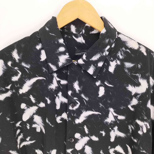 ラッドミュージシャン LAD MUSICIAN 18SS DECHINE BIG S/S SHIRT INKJET FEATHER デシン ビッグ ショートスリーブ シャツ フェザー 総柄 メンズ JPN:44