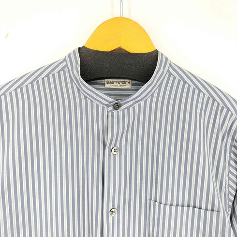 ビューティーアンドユースユナイテッドアローズ BEAUTY & YOUTH UNITED ARROWS ストライプ L/S バンドカラーシャツ メンズ JPN:M