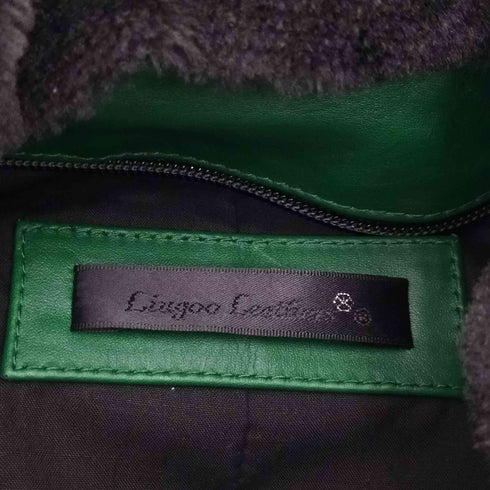リューグーレザーズ Liugoo Leathers 襟ファー カウレザージャケット メンズ JPN:M