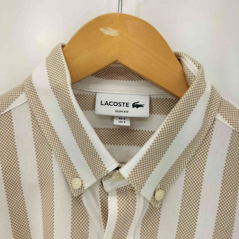 ラコステ LACOSTE ストライプ S/S BDシャツ メンズ import:S