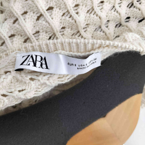 ザラ ZARA かぎ編みカーディガン レディース import:S