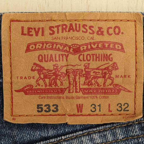 リーバイス Levis 533 リメイク カモフラージュ柄 ドッキング バギー デニムカーゴパンツ メンズ W31/L32