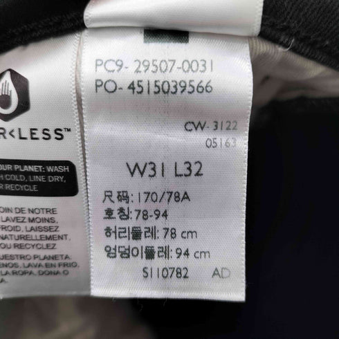 リーバイス Levis LEVI'S PREMIUM 502 レギュラー テーパード ストレッチブラックデニムパンツ メンズ W31L32
