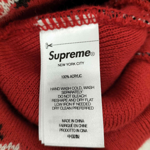 シュプリーム Supreme 24AW BIG LOGO BEANIE RED BANDANA メンズ