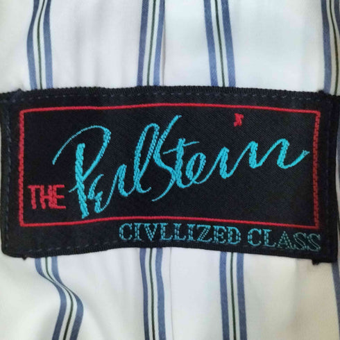 THE PERLSTEIN 裏地ストライプ ステンカラーコート メンズ import:M