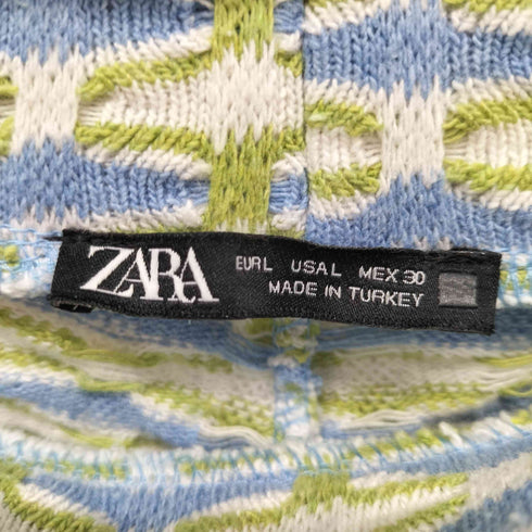 ザラ ZARA ワイドレッグジャガードパンツ レディース JPN:L