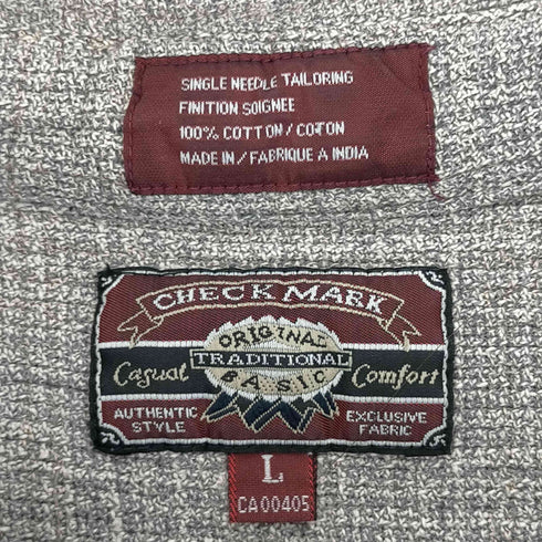 check mark ボタンダウンシャツ メンズ JPN:L