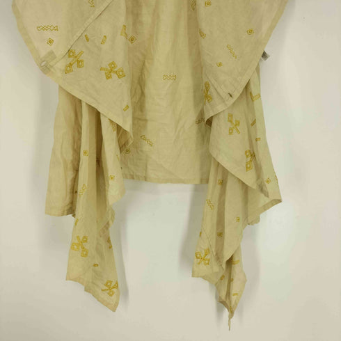 イッセイミヤケハート ISSEY MIYAKE HaaT フラワー 総柄 刺繍 ノースリーブ ブラウス レディース