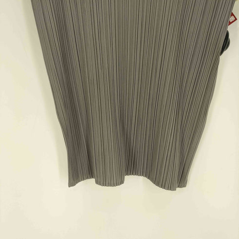プリーツプリーズイッセイミヤケ PLEATS PLEASE ISSEY MIYAKE 90S 90AW サイドスリット ハイネック プリーツ ノースリーブ カットソー トップス レディース JPN:3