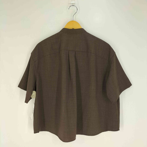 ビューティーアンドユースユナイテッドアローズ BEAUTY & YOUTH UNITED ARROWS リネンライクバンドカラー5分袖シャツ レディース