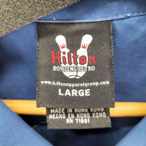 ヒルトン HILTON フロント刺繍 開襟ボーリングシャツ メンズ JPN:L