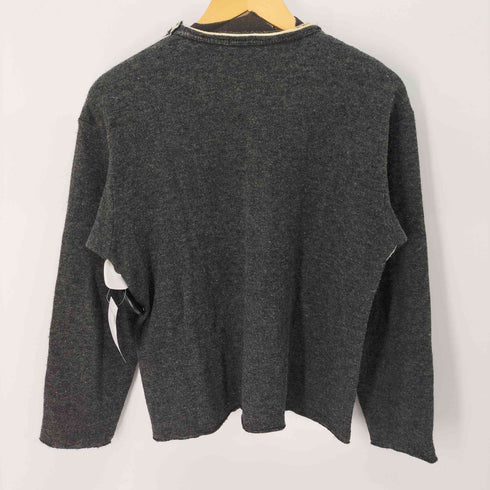 コムデギャルソンオム COMME des GARCONS HOMME 04aw ウール混 レイヤードクルーネックニット メンズ JPN:S