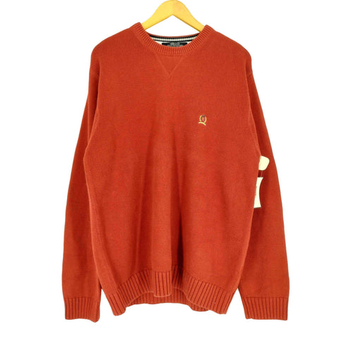 トミーヒルフィガー TOMMY HILFIGER ロゴ刺繍Vガゼットニット メンズ JPN:XL