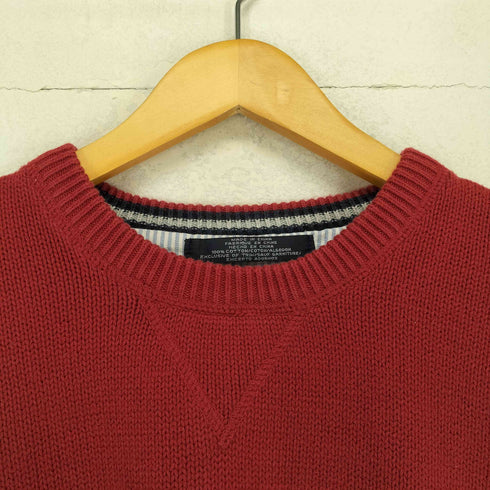 トミーヒルフィガー TOMMY HILFIGER ロゴ刺繍Vガゼットニット メンズ JPN:XL