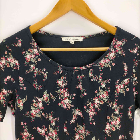 ローラアシュレイ LAURA ASHLEY フラワーコットンワンピース レディース import:M