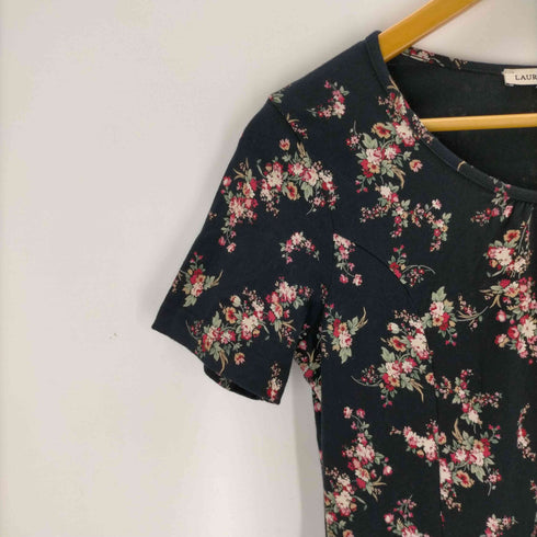 ローラアシュレイ LAURA ASHLEY フラワーコットンワンピース レディース import:M