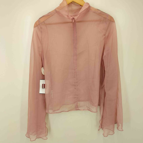 mideal sheer flare blouse ハイネック フレア シアートップス レディース FREE