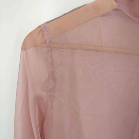 mideal sheer flare blouse ハイネック フレア シアートップス レディース FREE