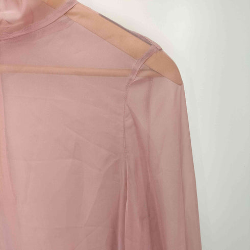 mideal sheer flare blouse ハイネック フレア シアートップス レディース FREE