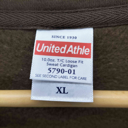ユナイテッドアスレ UNITED ATHLE 裏起毛 Vネックカーディガン メンズ JPN:XL
