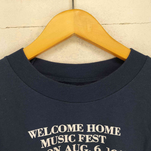 90S USA製 FRUIT OF THE LOOM ボディ WELCOME HOME MUSIC 袖裾シングル S/S Tシャツ 1994 メンズ import:XL