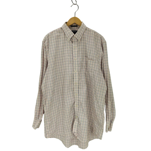 ランズエンド LANDS END スーピマコットン ノンアイロン チェック柄シャツ メンズ