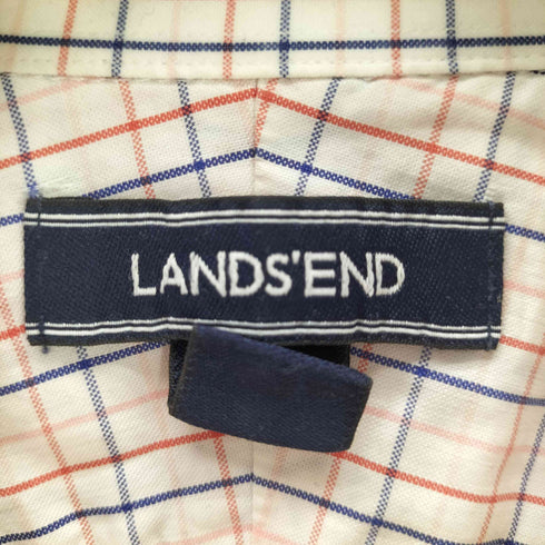 ランズエンド LANDS END スーピマコットン ノンアイロン チェック柄シャツ メンズ