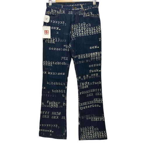 ヒステリックス HYSTERICS 90-2000s Y2K SEX FUCK BITCH DENIM フレア デニム メンズ M